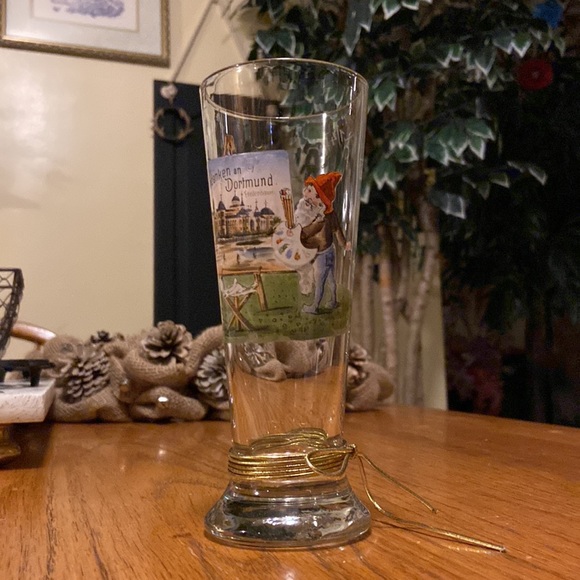 Hand Painted Vintage German Beer Drinking Glass - Picture 8 of 9